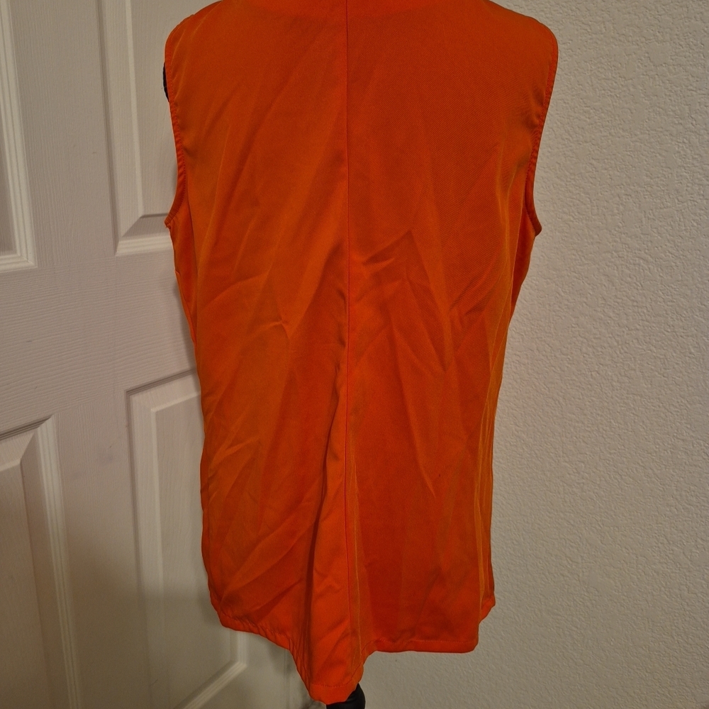 Japna Women's Vibrant Orange Vest - Picture 2 of 3